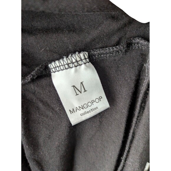 High Neck Bodysuit Fitted Long Sleeve Women's M Snap Mangopop - Picture 2 of 3